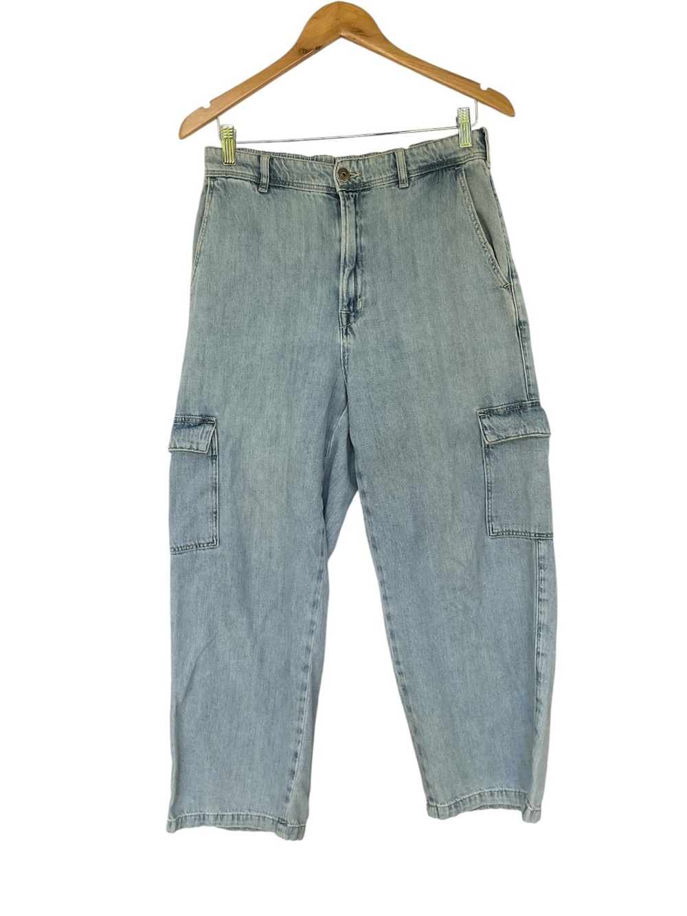 Zara Blue Cargo Denim Jeans M